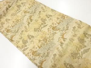 アンティーク　花鳥模様織出し名古屋帯（材料）